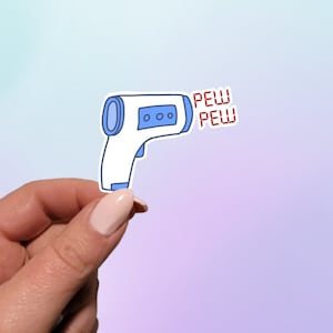 Pew Pew Nurse Sticker | Funny Nurse Sticker for Laptop | Water Bottle | RN Sticker | Vinyl Stickers Waterproof | Nurse Life | RN Life