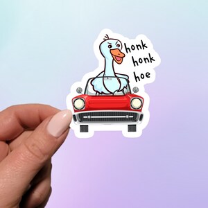 Toeter toeteren schoffel gans sticker | Plannersticker | Laptopsticker | Beweeg over sticker | Rijsticker | Eendsticker | Grappige sticker