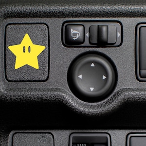Star Blank Button Decal for Car | Blank Button Car Sticker | Star Passenger Button Decal | Blank Button Decal for any type of car | Funny