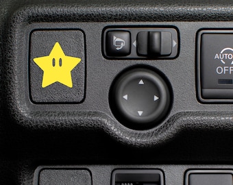 Adesivo per pulsante auto a forma di stella: divertente adesivo per pulsante vuoto