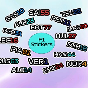 Formula 1 Sticker | F1 Sticker | F1 Driver Sticker | Sebastian Vettel | Redbull | George Russell | Charles Leclerc | Mcclaren | Mercedes