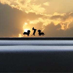 WaterShed Dachshund Sausage Dog Vinyl Sticker Decal – Black Die-Cut, For Car, Laptop, Window