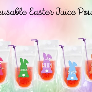 Ostern Getränke Beutel | Benutzerdefinierte Name Getränkebeutel | Personalisierte Party Getränke Beutel | Strand-Getränkebeutel | Pool-Getränkebeutel | Gastgeschenke