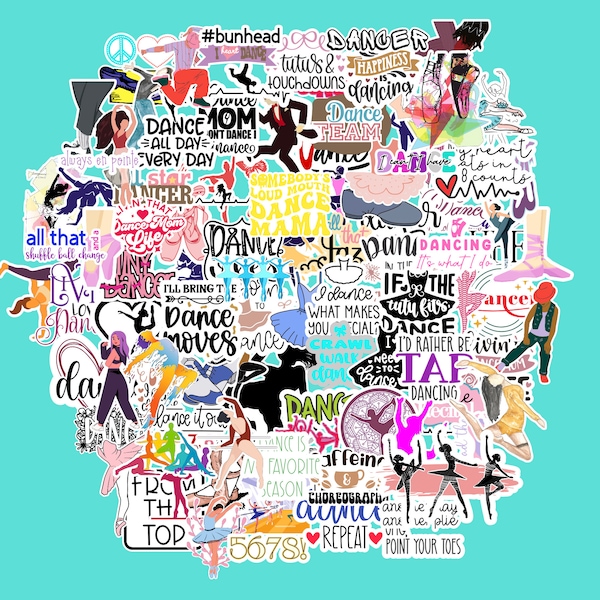 Dancer Sticker Pack | Dance Life Sticker Pack | Tap Dance | Ballet | Contemporary | Lyrical | Jazz | Jazz Hands | Dance Competition Sticker