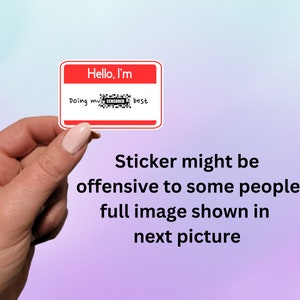 Hello I'm Doing My F*cking Best Aufkleber | Planer Aufkleber | Laptop Aufkleber | Wasserflasche Aufkleber | Notebook Aufkleber | Doing My Best Sticker