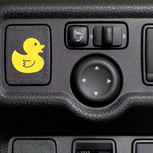 Duck Blank Button Decal for Car | Blank Button Car Sticker | Duck Passenger Button Decal | Blank Button Decal for any type of car | Funny