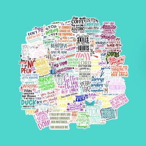 Pacote de adesivos com frases engraçadas e sarcásticas, 10 a 100 | Adesivos | Adesivos para laptop | Garrafa de água | Pacote de adesivos | Adesivos de vinil à prova d'água