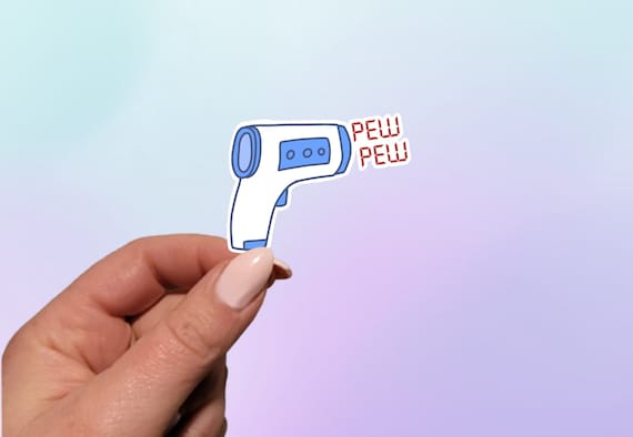 Pew Pew Nurse Sticker: Funny Waterproof Vinyl Decal