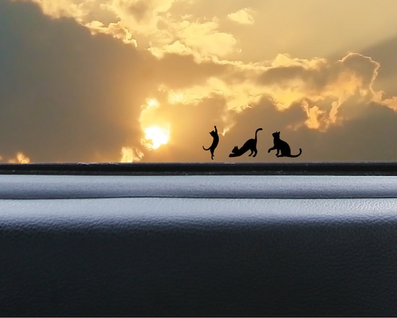 Cats Hidden Easter Egg Decals | Tiny Cat decal | Small decals for cars | Hidden Truck Decals | Waterbottle Decals | Cat Car Accessories |