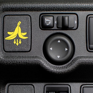 Banana Blank Button Decal for Car | Blank Button Car Sticker | Banana Button Decal | Blank Button Decal for any type of car | Funny