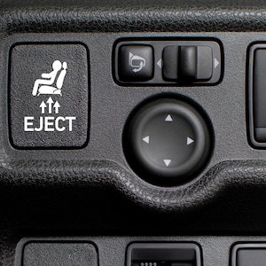 Eject Blank Button Decal for Car | Blank Button Car Sticker | Eject Passenger Button Decal | Blank Button Decal for any type of car | Funny