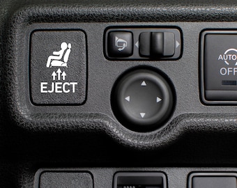 Eject Blank Button Decal for Car | Blank Button Car Sticker | Eject Passenger Button Decal | Blank Button Decal for any type of car | Funny