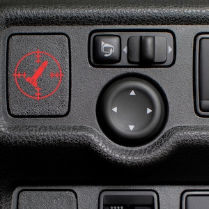 Missile Fire Blank Button Decal for Car | Blank Button Car Sticker | Target Button Decal | Blank Button Decal for any type of car | Funny