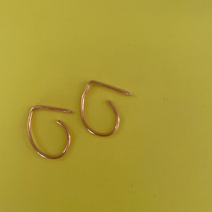 Small copper hoop earrings