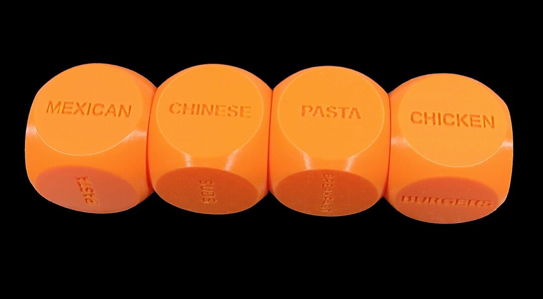 FOOD TAKEOUT DICE Food Dinner Dice Set Of 2 Unique Large Dice 1 4 Leave Your Next Meal Up To FOOD TAKEOUT DICE Food Dinner Dice Set Of 2 Unique Large Dice 1 4 Leave Your Next Meal Up To