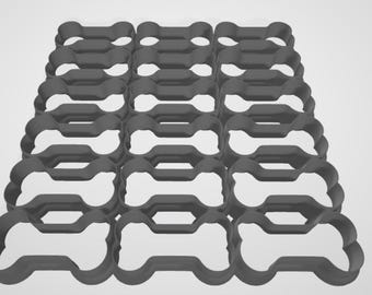 Foremka do ciastek w kształcie kości dla psa | 18 foremek do ciastek w kształcie kości dla psa | Rozmiar ciasteczka w kształcie kości 2,4" x 1,13"