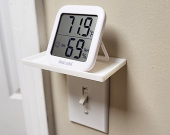 Cubierta para interruptor de luz de una sola unidad con estante superior - Impresión 3D