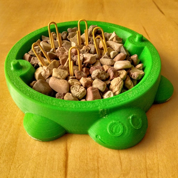 Mini Zandbakschildpad Met Dekseldop | Reptielenvoeder | Bureau-organizer | Voerbak voor huisdieren | Reptielen, gerbils, hamsters