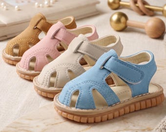 Kids Summer Whistle Sandalen: PU-Leder Strandschuhe für Kleinkinder, Erste Wanderer