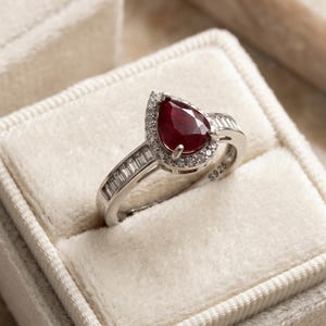 Adjustable Sterling Silver Ruby Ring: Natural Gemstone, Chakra Jewelry (July Birthstone)