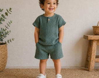 Bio-Baumwolle Baby-Set - Atmungsaktiver Sommer-Kleinkind-Zweiteiler