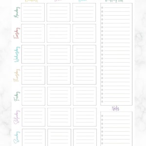 Habit Tracker, Weekly Habit, Printable, Habit Tracker Template, Routine ...