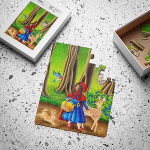 Little Red Riding Hood in the Woods, Kids' Puzzle (30-Piece), Classic Fairy Tale Puzzle, Classroom Puzzle, Children's Stories