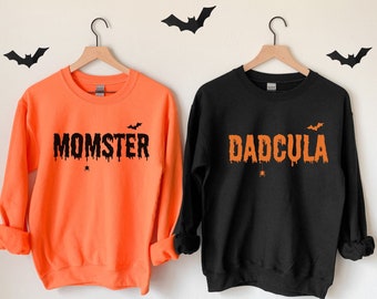 Momster and Dadcula Halloween Sweatshirts, Mom and Dad Halloween Shirt, Couples Halloween shirts, Momster Shirt, Dadcula tshirt Matching tee