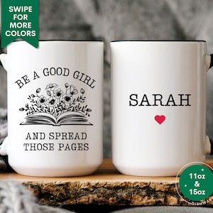 Smut Reader Mug Personalized Book Lover Gift Funny Reading Mug Spread Those Pages Spicy Reader Novelty Mug Funny Gift Dirty Book Reader