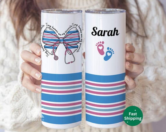Personalized NICU Nurse Tumbler Labor and Delivery Gift for Nurse Tiny Humans are my Favorite Postpartum Nurse Grad Gift Baby Blanket Print