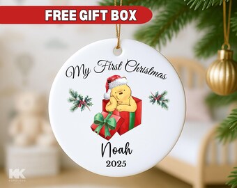 Baby First Christmas Ornament Newborn Ornament Keepsake My First Christmas New Baby Gift Personalized Ornament for Baby Shower
