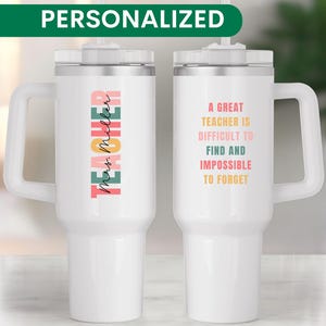 Teacher 40oz Tumbler with Name Custom Teacher Appreciation Gift For Teacher Personalized Thank You Gift Teacher Retirement Gift End of Year