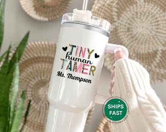Teacher 40oz Tumbler Gift for Preschool Teacher Personalized Gift for Daycare Teacher Appreciation Gift Teacher Travel Mug Back to School