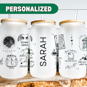 Smut Lover Glass Tumbler, Personalized Suriel Tea Co Glass Cup, Bookish Gift, A Court Of Thorns And Roses, Bookworm Gift, City Of Starlight