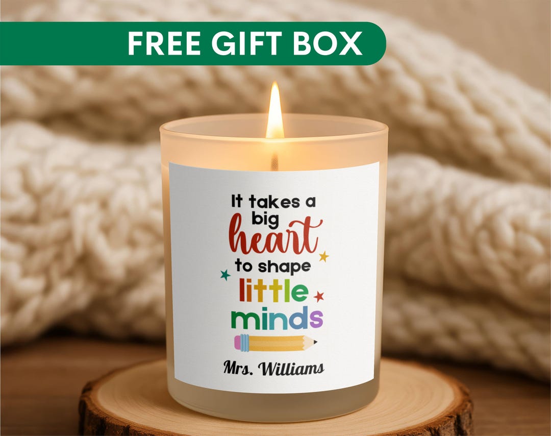 Teacher Appreciation Gift Personalized Teacher Candle Educator Thank ...