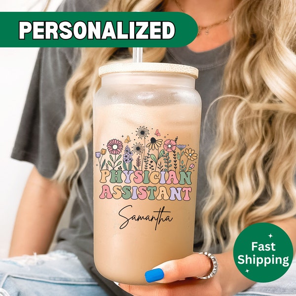 Physician Assistant Personalized Cup, PA Graduation Gift, Physician Assistant Tumbler, PA Student Gift, Iced Coffee Cup, Frosted Cup