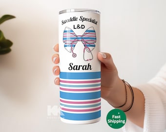Personalized NICU Nurse Tumbler Labor and Delivery Appreciation Gift for Nurse Postpartum Mother Baby Nurse Grad Gift Baby Blanket Print RN