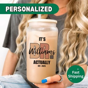 Personalized Dr Coffee Glass Tumbler, Gift For Doctor, It&#39;s Doctor Actually, Medical School Graduation Gift Future Doctor Funny Doctor Cup