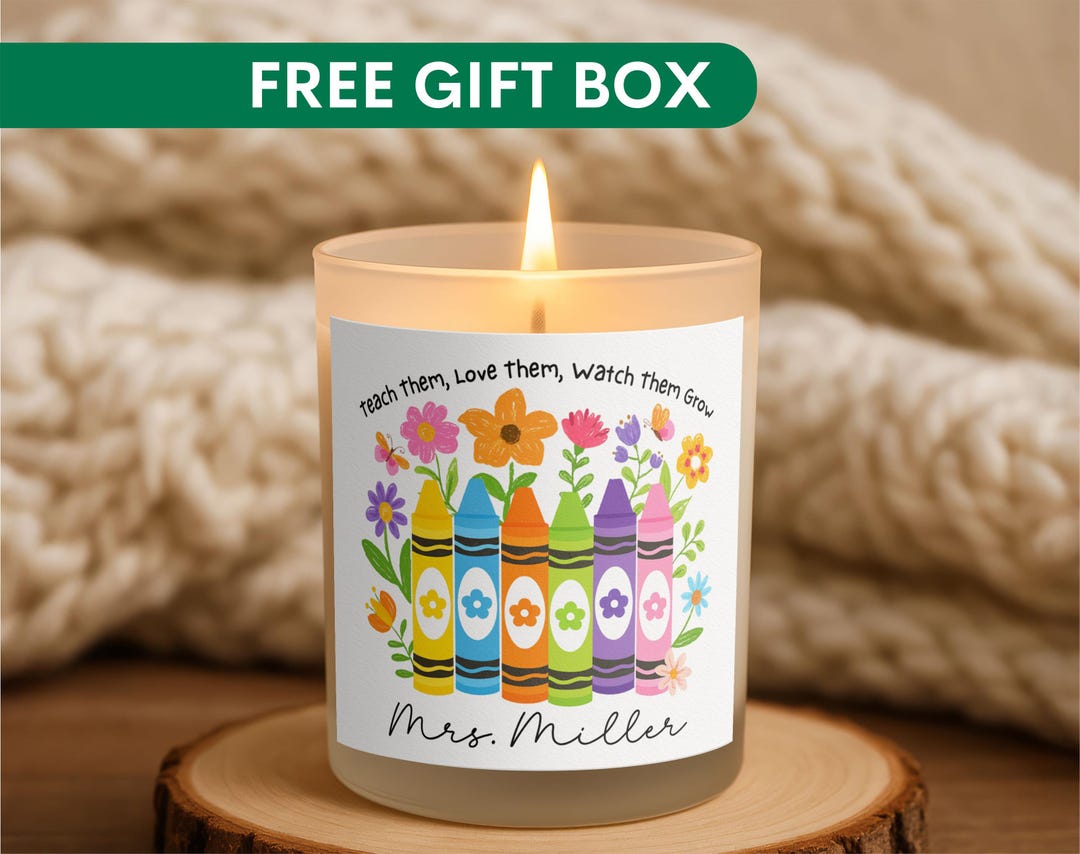 Personalized Teacher Candle End-of-year Gift Teacher Appreciation Teach ...