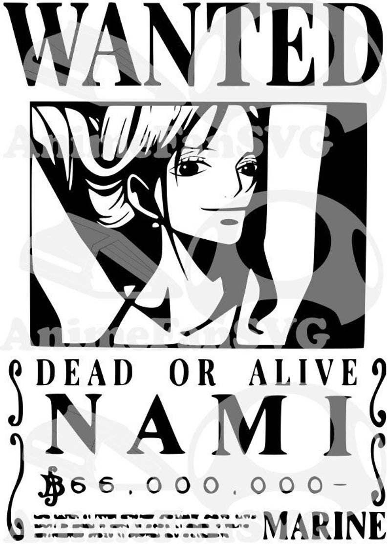 Nami Wanted Poster SVG Etsy