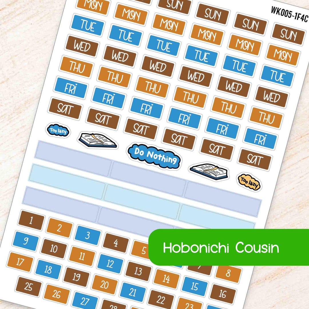 Cozy Winter Theme Weekly Kit | Hobonichi Cousin Weekly Sticker Kit - Etsy