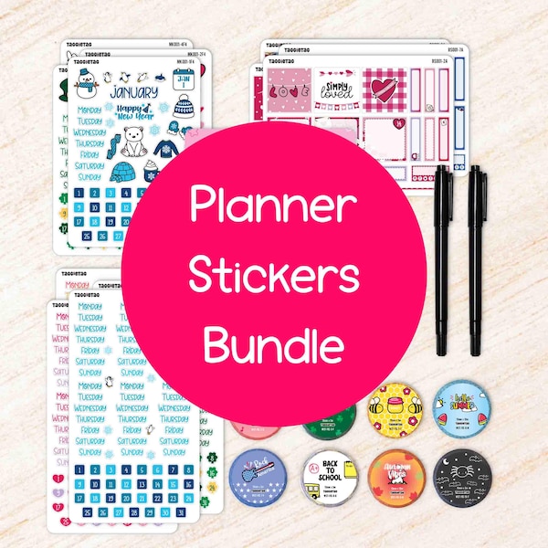 Ultimate 12-Month Planner Sticker Starter Kit for Your Planning Journey | Gift for Her, Christmas and Holidays
