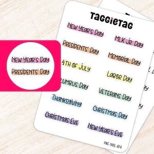 Holiday Planner Stickers for Journal, Bullet Journal Holiday Stickers, Holiday Stickers, Journal Stickers, Deco Stickers for Planner