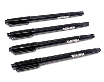 0.5mm & 1mm Double-Ended Black Permanent Marker Pen - Ideal for Crafts, Labeling and More