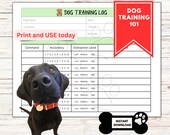 Dog Training Log, Puppy Training Log, Dog Training Journal, Dog Training Tracker, NOT Editable Instant Download, Dog Training Printable