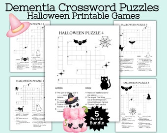 Dementia Crossword Puzzles, Halloween Games for Adults, Dementia Activities, Elderly Care, Dementia Communication, Games for Elderly