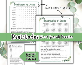Beatitudes Word Search, Beatitudes for Kids, Youth Group Games, Bible Games, Christianity, Matthew 5, Sermon on the Mount, Sunday School