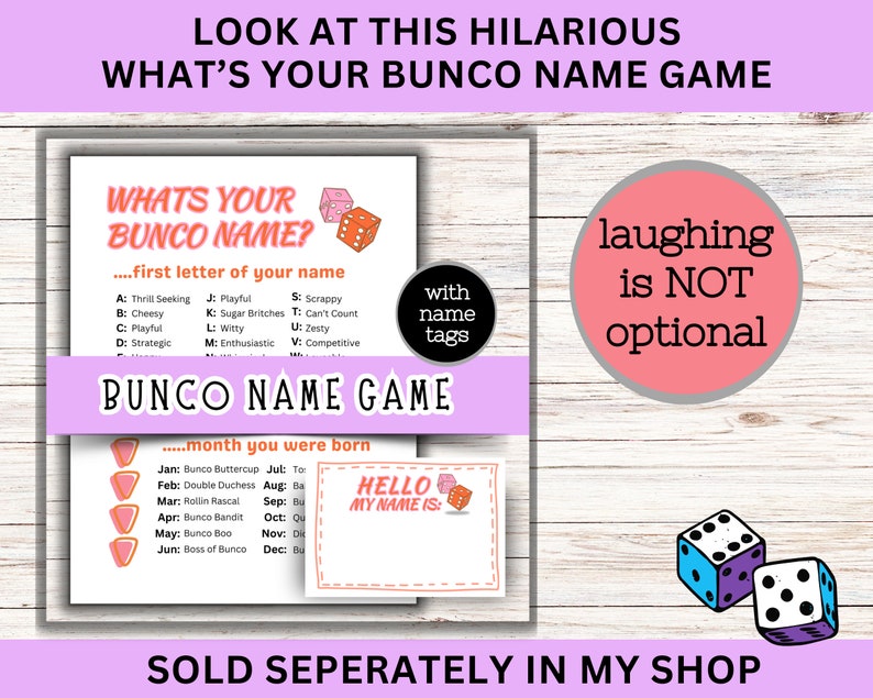 Bunco Party Bundle Printable Bunco Scoresheets PDF Bunco Dice Game Bunco Party Bundle Printable Bunco Scoresheets PDF Bunco Dice Game