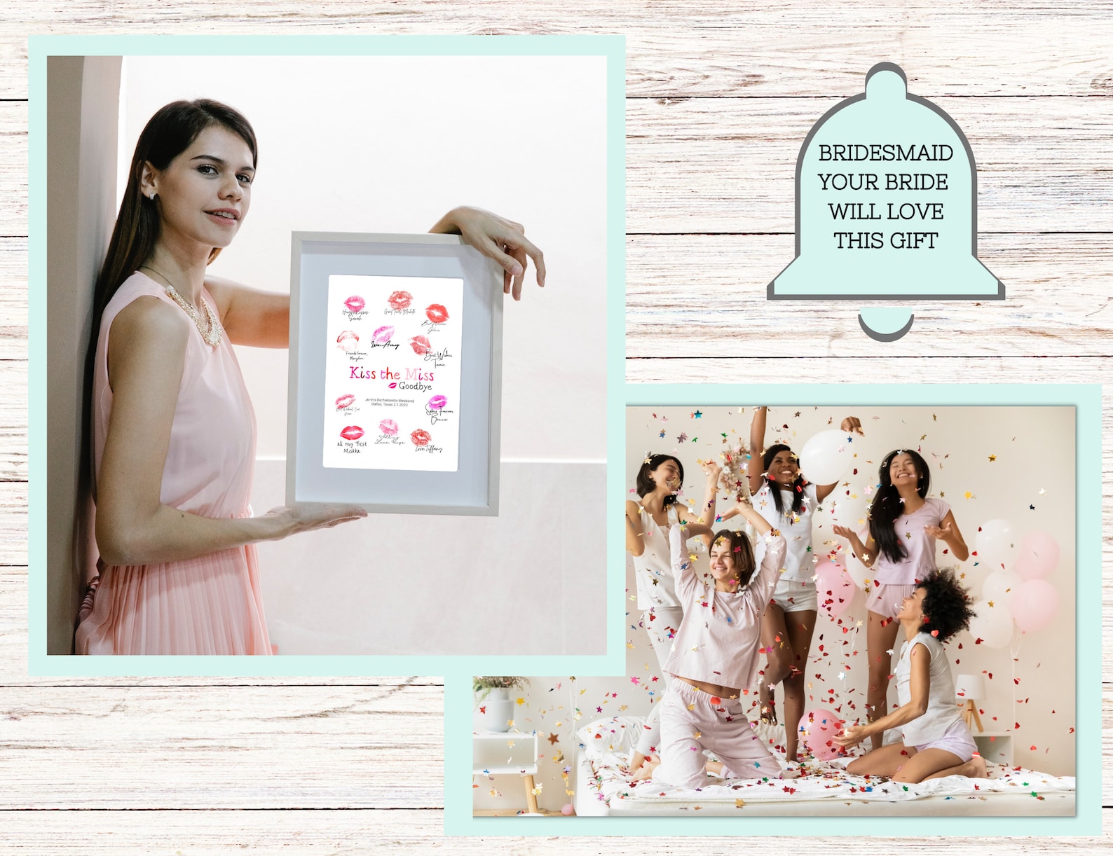 Kiss the Miss Goodbye Printable Template, Bachelorette Party Guest Book ...
