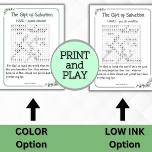The Gift of Salvation Word Search, John 3 16, Plan of Salvation, Bible ...